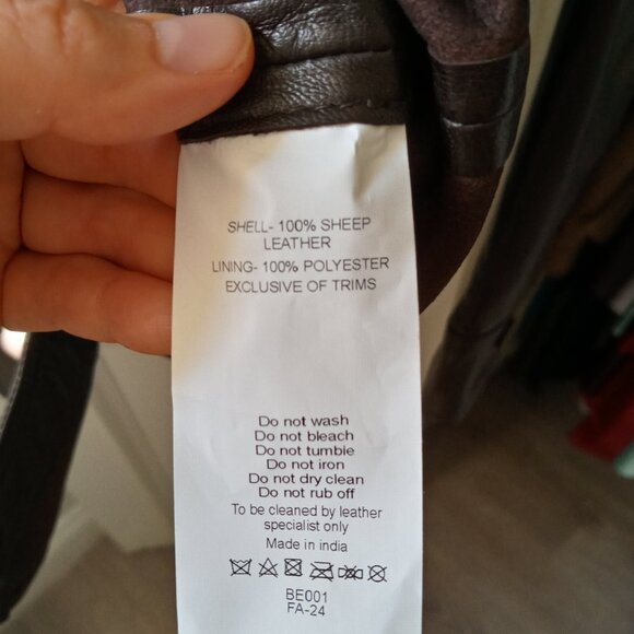 NWT Quince 100% Leather Shirt Jacket. Small. Brown. $180. Perfect condition. - Picture 12 of 16